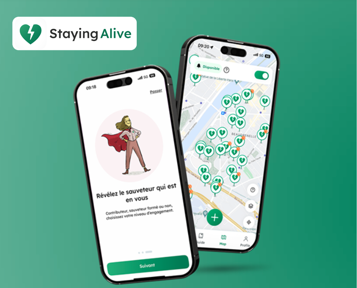 Application Staying Alive sur smartphone – devenir citoyen sauveteur