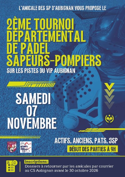Tournoi départemental de padel sapeurs-pompiers