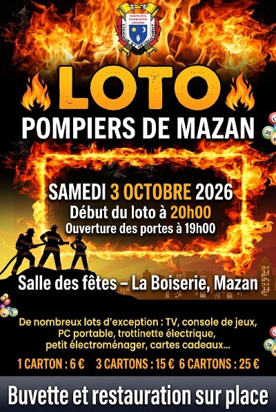 Loto des pompiers de Mazan